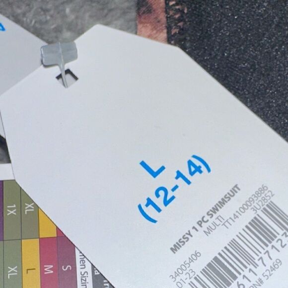 NWTs Time and Tru Leopard Double Ring Strap One Piece Swimsuit Size Large - Picture 7 of 7